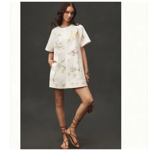 NWT Anthropologie The Swan Gossip Emmy Short-Sleeve Swing Mini Dress, XL - Picture 5 of 17